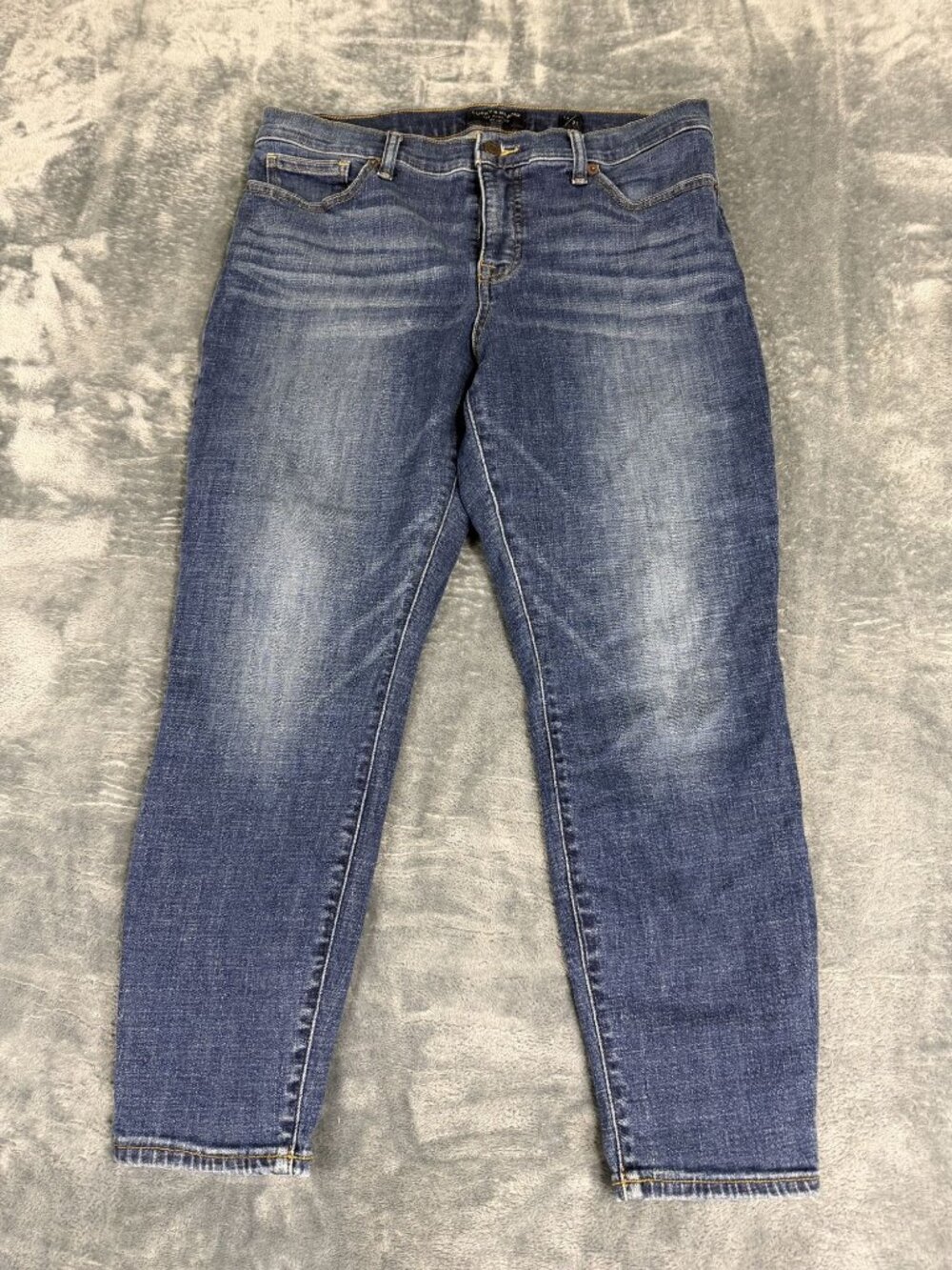 Lucky Brand Mid Rise Crop Ava Jeans Size 12/31 Blue Denim Womens